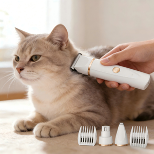 पालतू बाल ट्रिमर रिचार्जेबल इलेक्ट्रिक क्लिपर्स बिल्लियों कुत्तों के लिए सेट-इको-फ्रेंडली एब्स सरल सुविधाजनक डिजाइन - Product Image 2