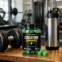 Gummies de créatine monohydrate végétaliennes à marque privée 5000mg saveur myrtille – Complément pré-entraînement pour la croissance et la récupération musculaire