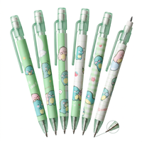 Crayon mécanique mignon de dessin animé, mine remplaçable de 0,5 mm, corps en plastique, papeterie scolaire pour enfants