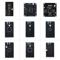 9 pièces/ensemble d'adaptateurs Xhorse Multi Prog pour EEPROM et FLASH EEPROM/TSOP56/PQFP80/TQFP64/MLF28/TQFP32/TQFP44/TQFP100/SOP48