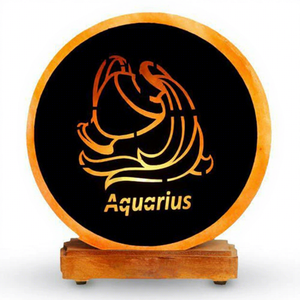 Top Selling Premium Aquarius Shape Himalayan Salt <b>Lamp</b> Handmade with Custom Logo and Natural Symbol - Product Image 1