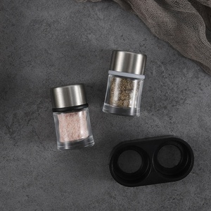 <span class=keywords><strong>Mini</strong></span> <span class=keywords><strong>salière</strong></span> portable de <span class=keywords><strong>camping</strong></span> avec bouteille en verre, ensemble de 15ml en acier inoxydable, gadget de cuisine - Product Image 3