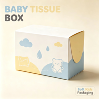 Boîte à mouchoirs pour bébé, emballage personnalisé en papier pour lingettes pour bébé