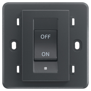Interruptor de pared gris de 2 polos y 32 amperios con etiqueta de encendido/apagado para uso eléctrico - Product Image 1