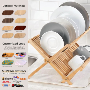 <span class=keywords><strong>Escurridor</strong></span> de <span class=keywords><strong>Platos</strong></span> Plegable de Bambú, Organizador de <span class=keywords><strong>Platos</strong></span> y Tazas para Encimera de Cocina - Product Image 1