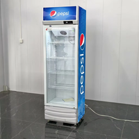 Réfrigérateur à boissons à refroidissement par air à trois portes à bas prix commercial, congélateur vertical à température unique