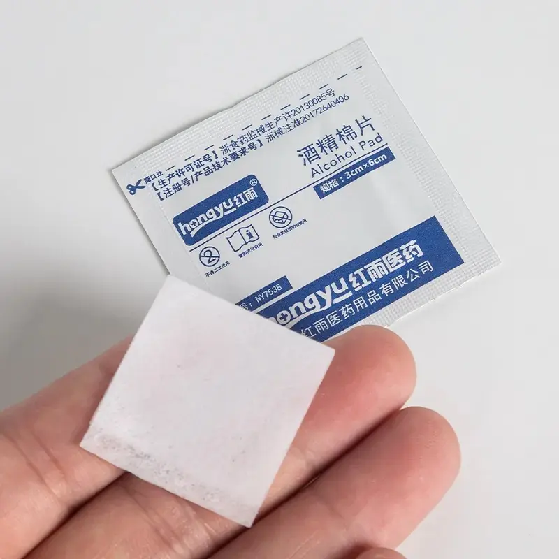 70% IPA Medical Alcohol Wipes Toalhetes estéreis para Hotel e Restaurante Alcohol Prep Pads na caixa