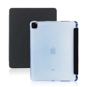 Cover posteriore in TPU trasparente smerigliato custodia protettiva per Tablet in pelle PU antiurto per <span class=keywords><strong>iPad</strong></span> <span class=keywords><strong>Pro</strong></span> <span class=keywords><strong>12.9</strong></span> - Product Image 1