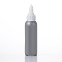 Flacon en plastique HDPE de 60 ml avec embout pointu, applicateur de précision gris personnalisé à presser pour la teinture des animaux de compagnie