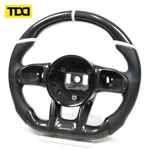 Volant en fibre de carbone brillant AMG, très vendu, avec bande de centrage blanche pour Mercedes-Benz GLE GLS - Product Image 2