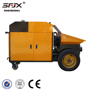 Pompe à béton diesel Xinsda Machinery 10M³/H Jaune, entretien facile, pompe de transport hydraulique horizontale - Product Image 3