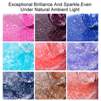 Vernis Gel Scintillant Effet Diamant Pailleté Réfléchissant Marque Privée 15ml UV LED Soak Off Stardust