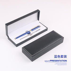 カスタムビジネスギフトボックス付きのプレゼントブランド品質のペンセット追加のインクリフィル付きの青赤の金属ローラーペンセット - Product Image 6