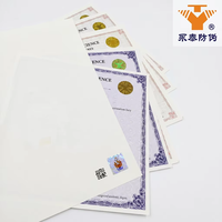 Papier à filigrane avec fibres UV invisibles pour l'impression de documents de sécurité, bijoux et certificats d'authenticité