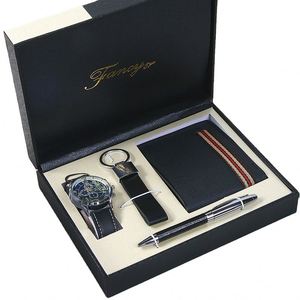 Coffret cadeau de luxe 4 en 1 pour homme, pour le bureau, la remise de diplôme, la fête des pères, Noël, tasse à café, portefeuille, ceinture, lunettes de soleil et porte-clés - Product Image 1