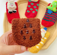 Vente en gros de chaussettes floues personnalisées Grip Funny Christmas Socks Family Winter Socks for Toddler