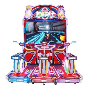 เครื่องเล่นเกมอาร์เคดหยอดเหรียญสำหรับเด็ก เล่นเกมแข่งจักรยานในเมืองแบบผู้เล่นหลายคน พร้อมคุณสมบัติการแข่งขัน PK รถต่อสู้ - Product Image 3