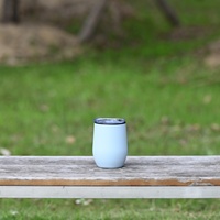 Gobelet à vin isotherme en acier inoxydable 304 couleur pastel, tasse à café en forme d'œuf, tasse de voyage réutilisable, tasse cadeau
