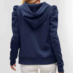 <span class=keywords><strong>Felpa</strong></span> da donna <span class=keywords><strong>con</strong></span> maniche a sbuffo eleganti autunno/inverno nuova moda <span class=keywords><strong>con</strong></span> <span class=keywords><strong>cappuccio</strong></span> tinta unita a maniche lunghe Casual <span class=keywords><strong>felpa</strong></span> da donna - Product Image 2