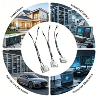 SHANWEI Kabel Harness Elektronik Kustom JST VH3.96 4-Pin 2-Core Konektor Terminal O-Ring Berisolasi PVC Panjang 150mm