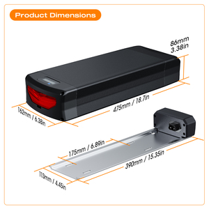 แบตเตอรี่จักรยานไฟฟ้าแบบติดตั้งด้านหลัง 48V 30Ah LG 21700 เซลล์ 5000mAh 50A BMS ช่องเสียบ XT60 แรงดันขาออก 54.6V 4A พร้อมที่ชาร์จ XLR จัดส่งเร็วจากคลังสินค้า EU - Product Image 2
