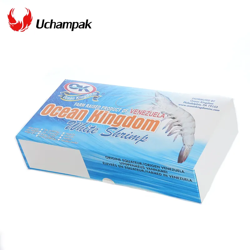 Shrimp Boxes Double Coated Frozen Seafood Packaging Paper Box Custom Made Logo Corrugated Box