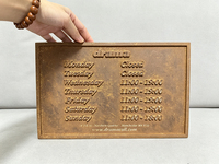 Plaque personnalisée en laiton massif oxydé, panneau en bronze patiné vieilli avec lettres 3D en relief pour villa de luxe et hôtel de charme