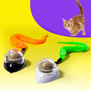 Custom Logo Packaging Plastic Catnip Filled Chew Toys for Cats-Cute Wall Ball & Kitten <b>Mouse</b> Design - Product Image 1