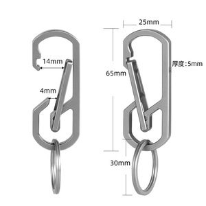 Llavero de aleación de titanio, de liberación rápida, engrosado, estilo mecánico para hombre, finamente elaborado, regalo de alta gama, hebilla de almacenamiento para exteriores - Product Image 1