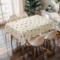 Nappe carrée en plastique RNPT, design facile à nettoyer, pour événements, pour table à manger intérieure