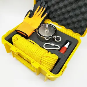 Kit de pêche magnétique Double face avec étui aimant puissant pour la pêche en rivière 2400lb aimant en néodyme - Product Image 1