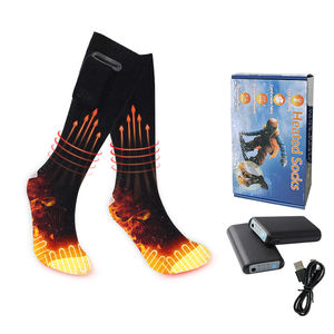 <span class=keywords><strong>Chaussettes</strong></span> de <span class=keywords><strong>Ski</strong></span> Électriques <span class=keywords><strong>Chauffantes</strong></span> Unisexe avec Batterie Rechargeable, Chauffage Complet du Pied, Thermiques pour l'Hiver, Modèle Crew, Logo Corporel - Product Image 1