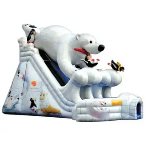 北极熊充气城堡水滑梯充气商用充气滑梯城堡派对充气玩具配件滑梯