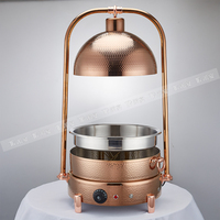 Réchaud de buffet électrique professionnel en acier inoxydable avec lampe chauffante