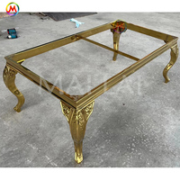 Table basse de thé en MDF moderne de luxe carrée au centre du salon en or simple avec miroir en grande quantité