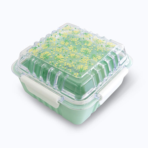 Square <b>Plastic</b> Bento <b>Box</b> 501-800Ml Food Grade Microwave Safe For Students - Product Image 1