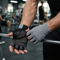 Gants de protection pour les mains, en tissu, à doigts entiers, antidérapants, avec paume en silicone, haute élasticité, respirants, légers, pour le cyclisme et le fitness