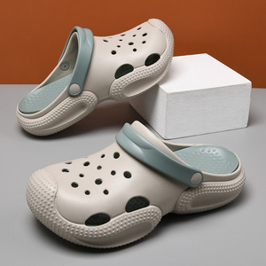 Guru <b>Clogs</b> EVA Outsole Thick Sole Breathable Summer Outdoor Beach Shoes Couple Soft Soled Slippers Home Wear - Product Image 3