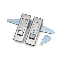 Loquet de panneau à compression en alliage de zinc pour armoire industrielle avec bouton à ressort rouge et blanc