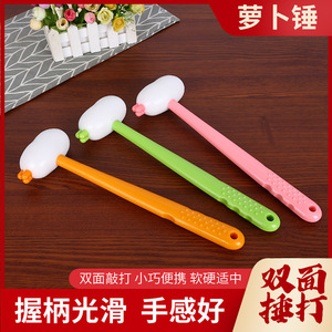 <b>Massage</b> Hammer Solid Silicone Carrot Shape Long Handle Portable Body Neck Shoulder Leg <b>Massage</b> <b>Tool</b> - Product Image 5