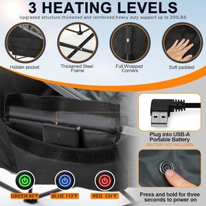 क्लासिक गर्म पोर्टेबल कुत्ते शिविर कुर्सी-फोल्डेबल समर्थन 200 एलबीएस पॉलिएस्टर - Product Image 3