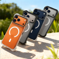 Étui de téléphone magnétique transparent antichoc avec logo, chargeur magnétique, pour iPhone 15 14 13 Pro Max