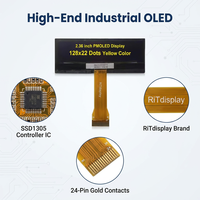 Écran OLED PMOLED de 2,36 pouces, 128x22 points, jaune ambre, module d'affichage SSD1305 24 broches FPC RiTdisplay pour appareil industriel
