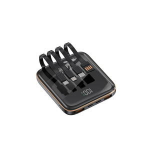 Station d'alimentation portable 10000mAh avec 3 câbles Type-C, charge rapide PD, sortie universelle 65W, batterie Li-polymère - Product Image 1