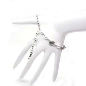 Pulsera con elementos de perlas y conchas, tamaño ajustable, joyería unisex, recuerdo - Product Image 4