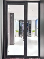 Puerta Abatible de Aluminio Personalizada de Fábrica, Vidrio Templado Aislante, Insonorizada e Impermeable, para Villas, Hoteles y Comercios