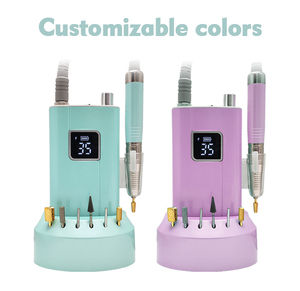 Strong Brushless Rechargeable <strong>Pink</strong> Blue Nail <strong>Drill</strong> 35000rpm Cordless Electric Nail Salon <strong>Drill</strong> Machine Factory Wholesale - Product Image 5