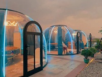Dôme transparent en polycarbonate populaire, tente en polycarbonate, maison en forme de dôme étoilé, feuille de polycarbonate transparente pour chambre à bulles
