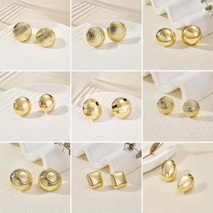 Euro-American Cross-Border Stainless Steel Imitation Rhodium Plated Stud <b>Earrings</b> Unisex Classic Design Instagram <b>Small</b>-Variety - Product Image 1