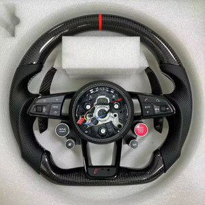 Volante de fibra de carbono brillante, volante de cuero con costuras azules para <span class=keywords><strong>Audi</strong></span> A3 A4 B8 B9 <span class=keywords><strong>A5</strong></span> A6 A7 C8 A8 D4 D5 D6 Q3 Q5 Q5 - Product Image 6